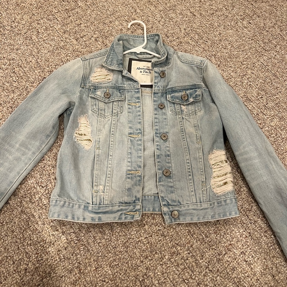 Abercrombie and Fitch Denim Jacket with Sparkles 💖